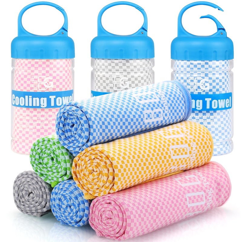 BOGI Cooling Towel  Cooling Towels for Neck and Face-40""x12""-Ice Towel for Instant Cooling  Soft Breathable Chilly Towel  Stay Cool for Yoga  Sport  Gym  Workout  Camping & More Activities (Blue) - Image 1